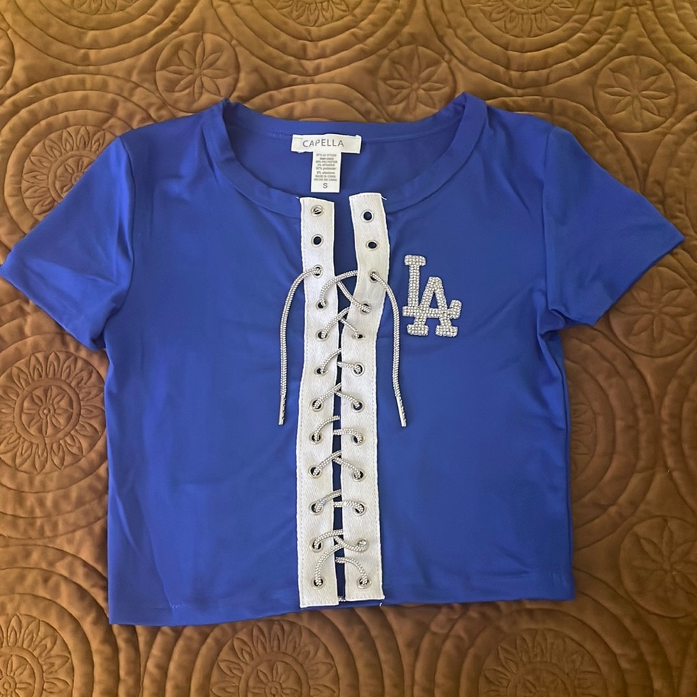 LOS ANGELES DODGERS BEDAZZLED SHIRT